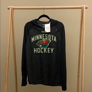 Reebok NHL Wild Hooded Longsleeve Top Size Large